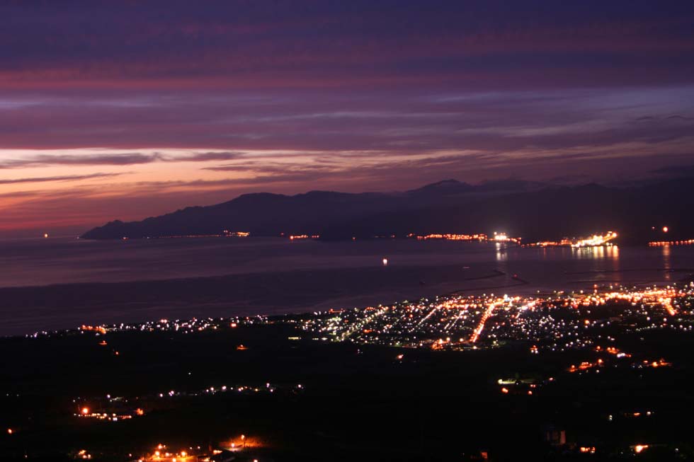 円山展望台・岩内町の夜景